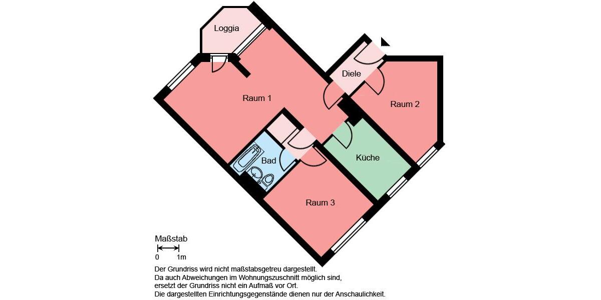 Erdgeschoßwohnung Witten - 3 Zimmer, 82 m&sup2;, 469&euro; | Angebot:25104735