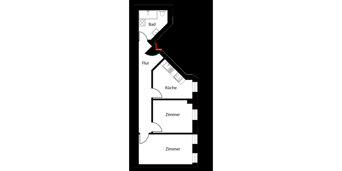 Etagenwohnung Berlin-Prenzlauer Berg Prenzlauer Berg - 2 Zimmer, 65 m&sup2;, 375.000&euro; | Angebot:26856127