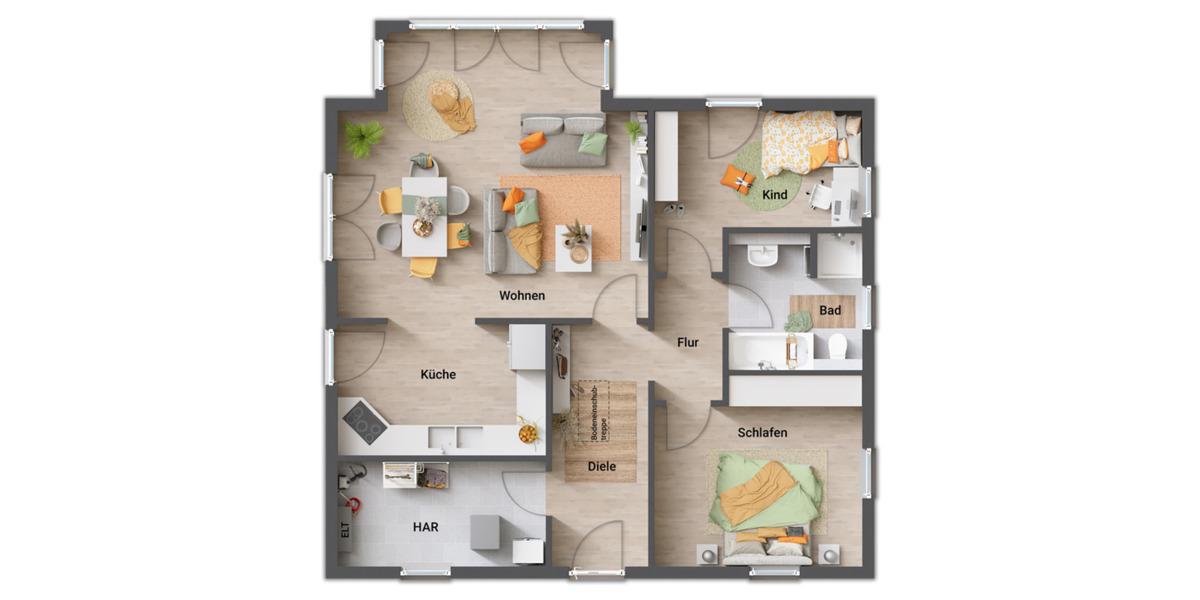 Bungalow Zielitz - 3 Zimmer, 90 m&sup2;, 244.650&euro; | Angebot:25691440