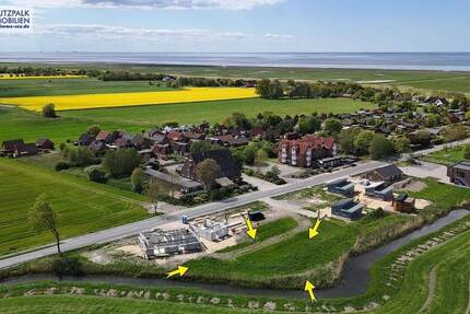 mit Blick zum Nordseedeich, mit 56 Meter Uferlinie, Turmbau mit FernSeeSicht zur Insel Neuwerk mögl. zimmer