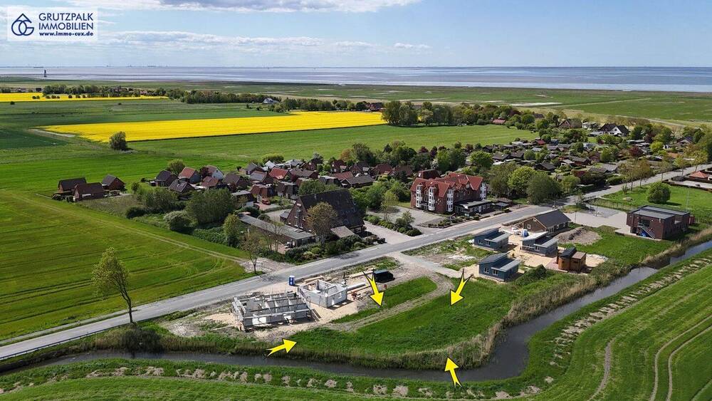 mit Blick zum Nordseedeich, mit 56 Meter Uferlinie, Turmbau mit FernSeeSicht zur Insel Neuwerk mögl. zimmer