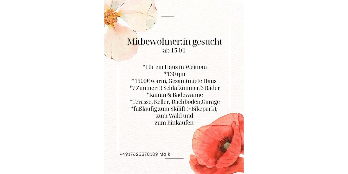 Einfamilienhaus Kempten (Allgäu) - 7 Zimmer, 130 m&sup2;, 1.500&euro; | Angebot:25329427