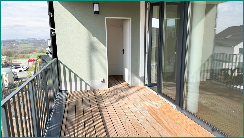 NEUBAU-ERSTBEZUG: MODERNE 3-ZIMMER-WOHNUNG MIT AUFZUG, GROSSEM BALKON UND PKW-STELLPLATZ IN RADEVORM - Etagenwohnung Radevormwald Karthausen | Angebot:26698012