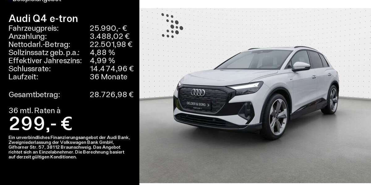 Audi Q4 e-tron 137.205 km 25.990 &euro; Haßfurt 97437