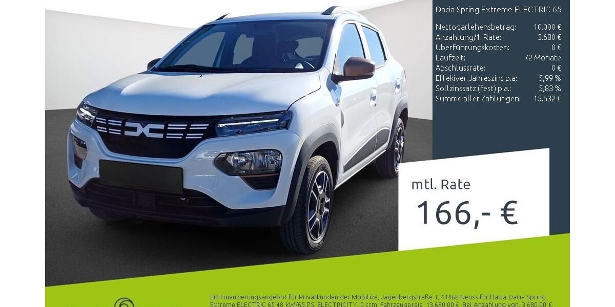 Dacia Spring 7.184 km 13.370 &euro; Stuhr 28816