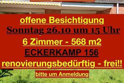 Wellingsbüttel - BESICHTIGUNG Sonntag 26.10. um 15 Uhr - großes EFH - renovierungsbedürftig - aber toller Schnitt - FREI! 6 zimmer