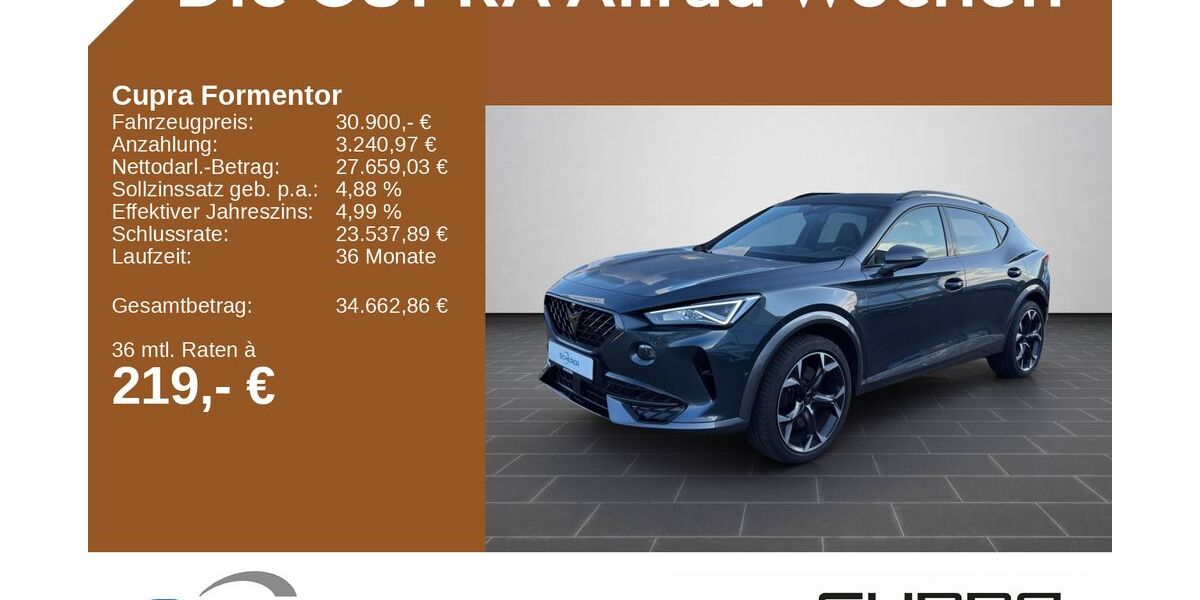 Cupra Formentor 10.029 km 30.900 &euro; Kirkel 66459