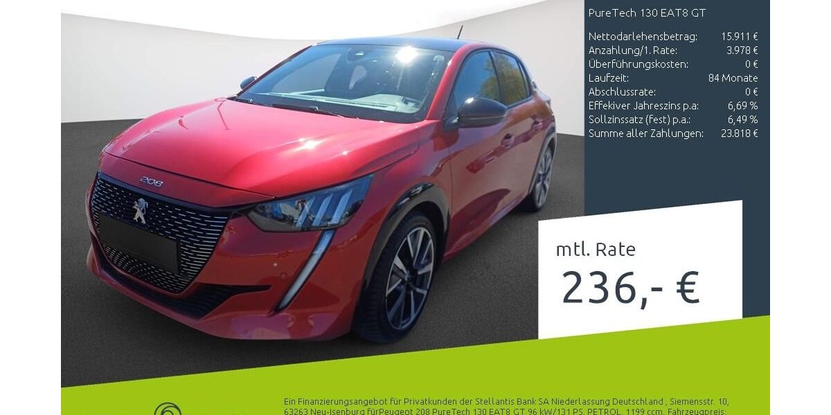 Peugeot 208 20.275 km 19.320 &euro; Bocholt 46395
