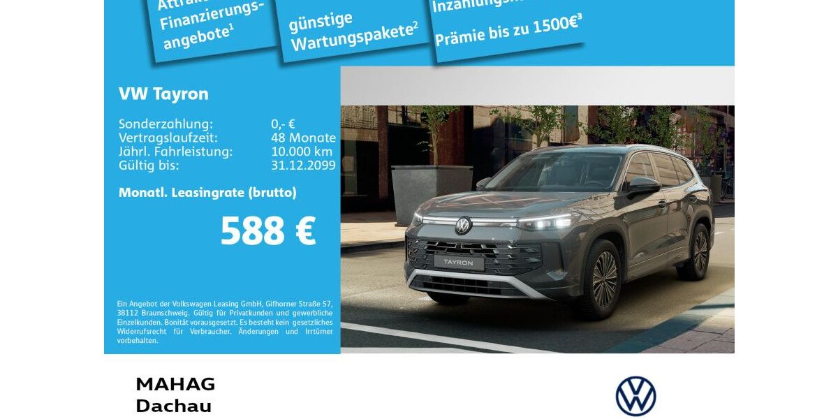 VW Tayron 3.000 km 49.980 &euro; Dachau 85221