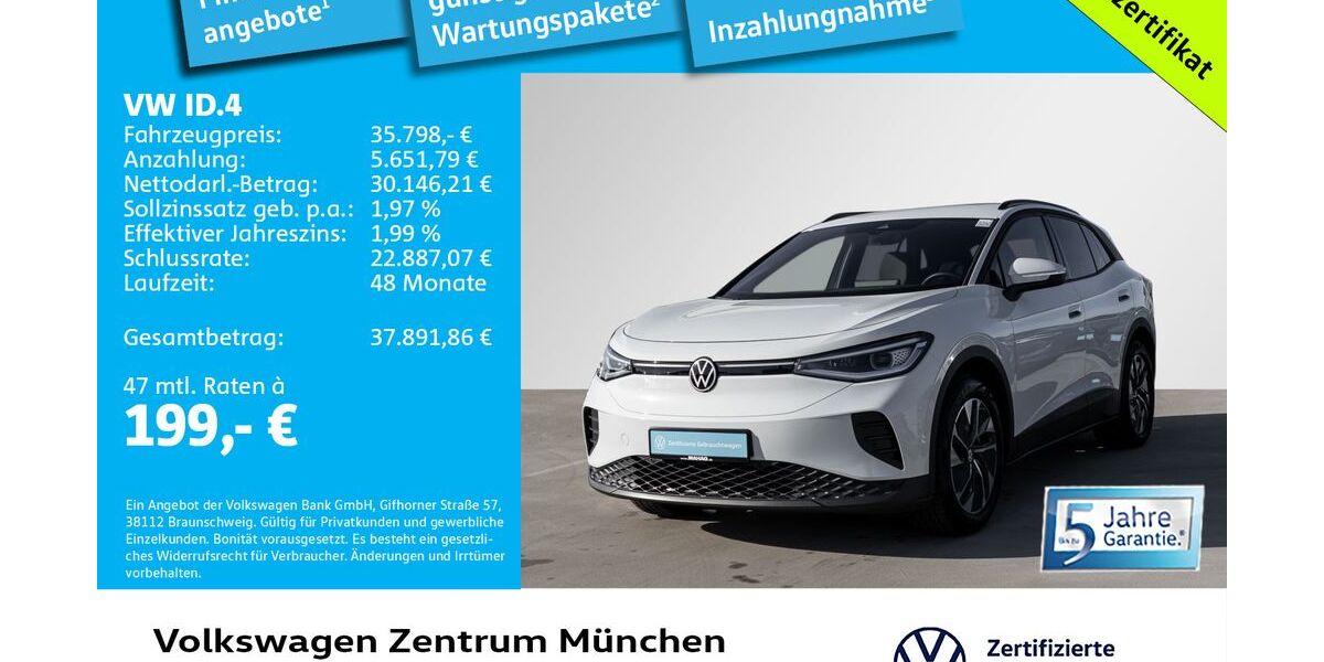 VW ID.4 9.561 km 35.359 &euro; München 80687