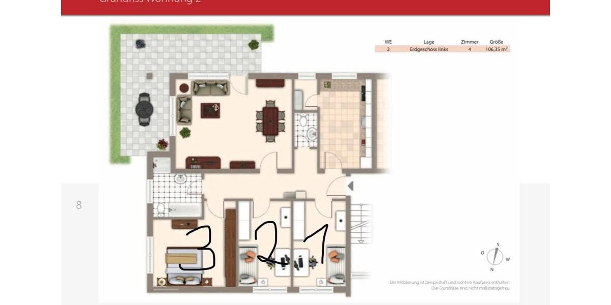 Großzügige 4-Zimmer-Wohnung mit Terrasse in Reiskirchen 5 zimmer