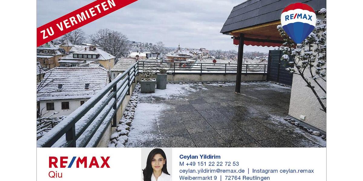 Dachgeschoßwohnung Reutlingen - 3 Zimmer, 118 m&sup2;, 1.450&euro; | Angebot:24559806