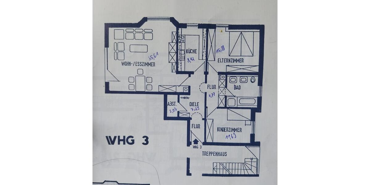 Erdgeschoßwohnung Schlüsselfeld - 3 Zimmer, 93 m&sup2;, 255.000&euro; | Angebot:27297038