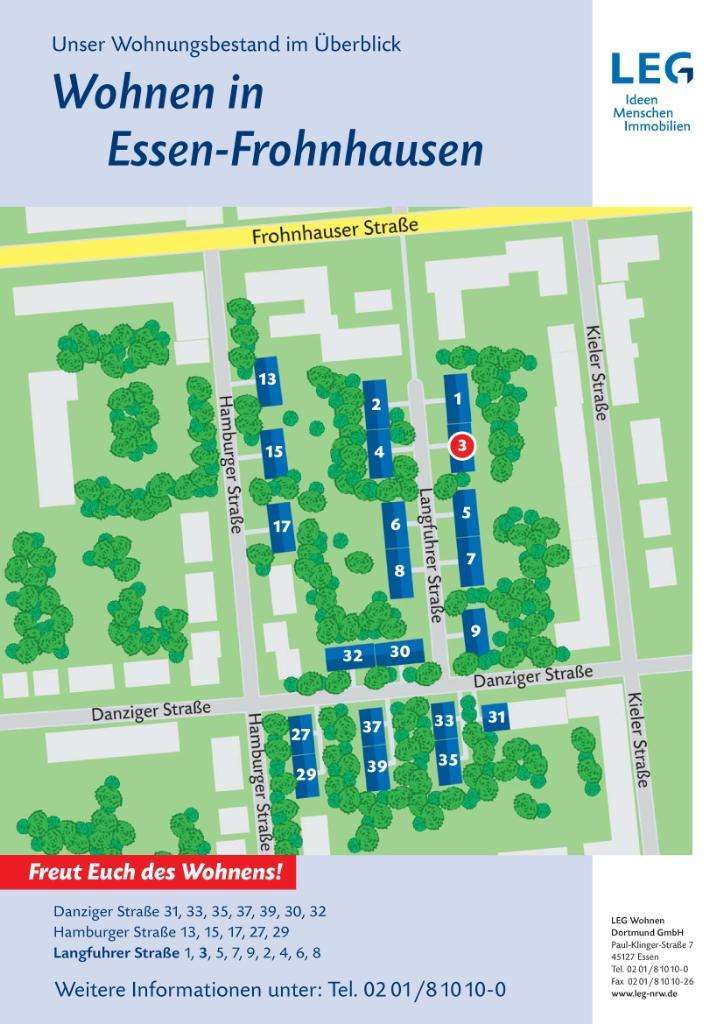 Wohnung zum Mieten in Essen 469 € 48.4 m² 2 zimmer