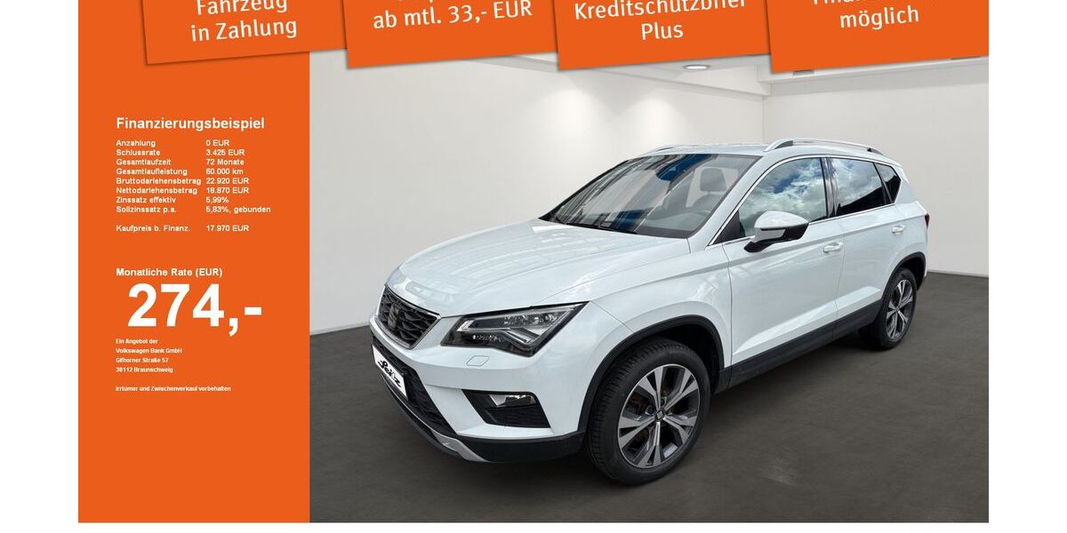 Seat Ateca 51.800 km 17.970 &euro; Lindenberg 88161