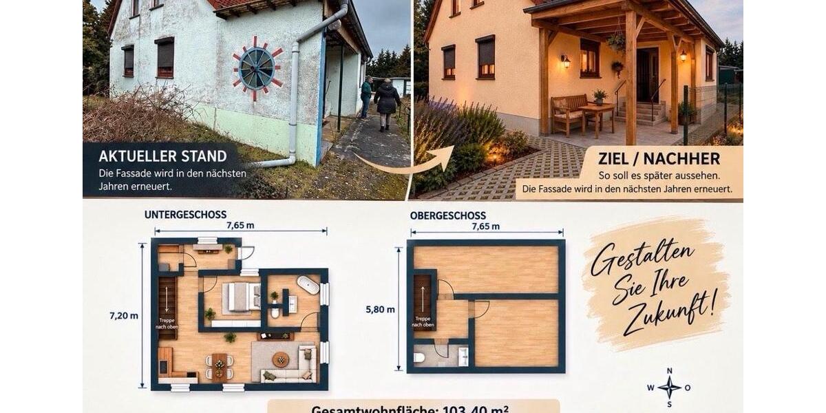 Bauernhaus, Landhaus Zörbig - 4 Zimmer, 100 m&sup2;, 1.100&euro; | Angebot:27634618
