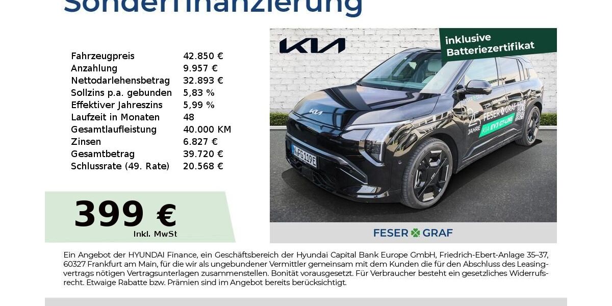 Kia EV3 2.473 km 42.850 &euro; Hallstadt 96103