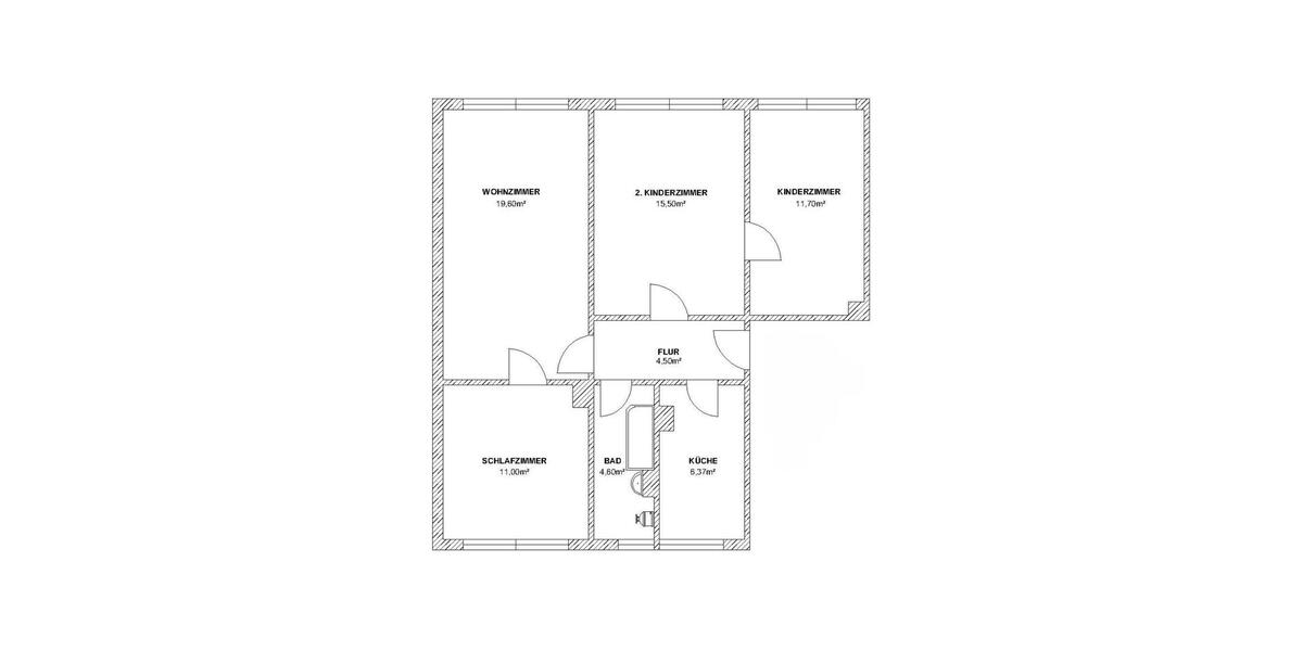 3,5 Zimmer Wohnung, Küche, Bad, Stellplatz 3.5 zimmer