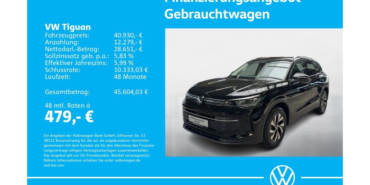 VW Tiguan 1.505 km 39.930 &euro; Stuttgart-Feuerbach 70469