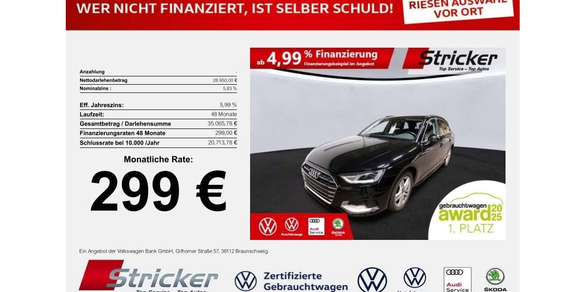 Audi A4 33.436 km 28.949 &euro; Horn-Bad Meinberg 32805