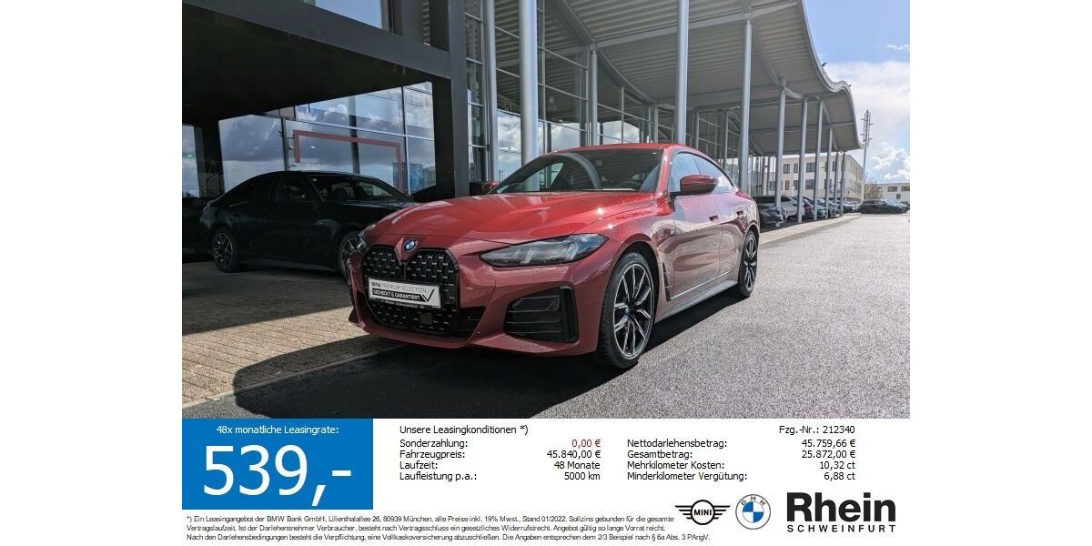 BMW 420 Gran Coupé 9.005 km 44.885 &euro; Schweinfurt 97424