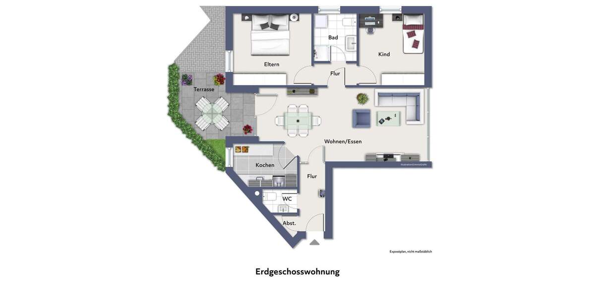 Etagenwohnung Ibbenbüren Stadt - 3 Zimmer, 82 m&sup2;, 215.000&euro; | Angebot:24747521
