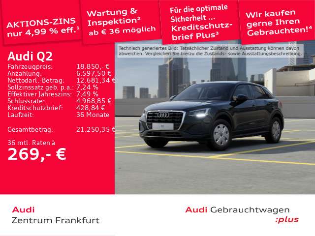 Audi Q2 21.421 km 18.850 &euro; Frankfurt am Main 60314