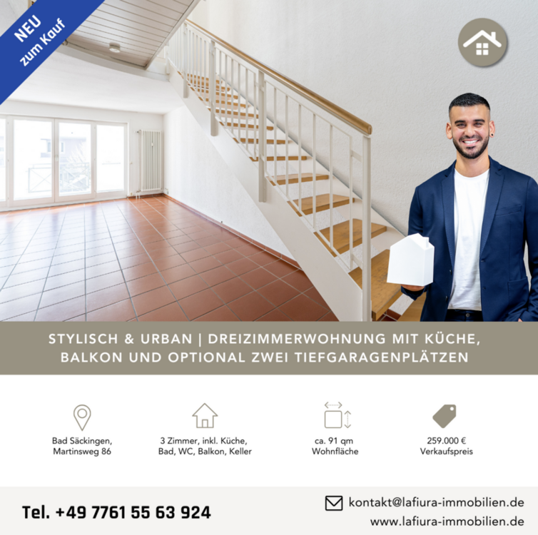 Wohnung zum Kaufen in Bad Säckingen 259.000 € 90.84 m²