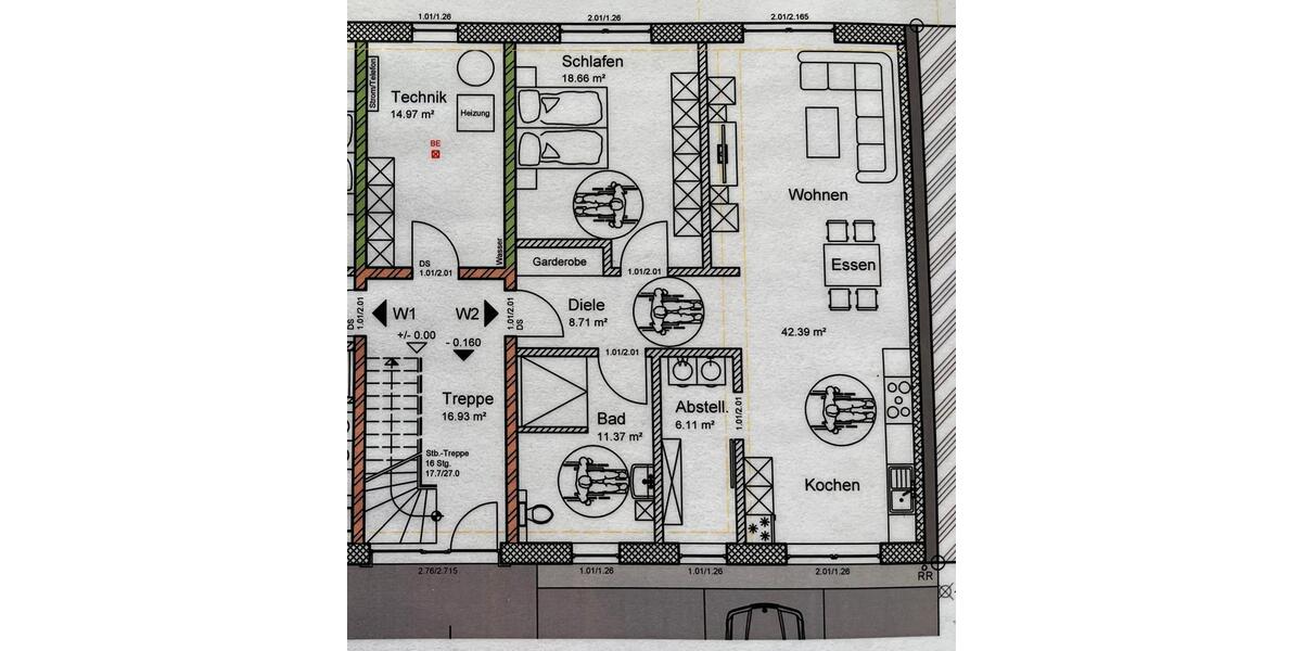 Erdgeschoßwohnung Mettendorf - 2 Zimmer, 88 m&sup2;, 850&euro; | Angebot:25402026