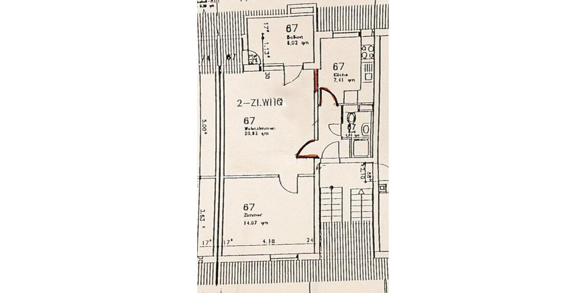 Etagenwohnung Radebeul - 2 Zimmer, 54 m&sup2;, 177.000&euro; | Angebot:26382486