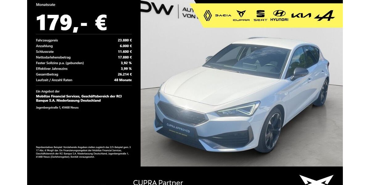 Cupra Leon 73.100 km 22.580 &euro; Mosbach 74821