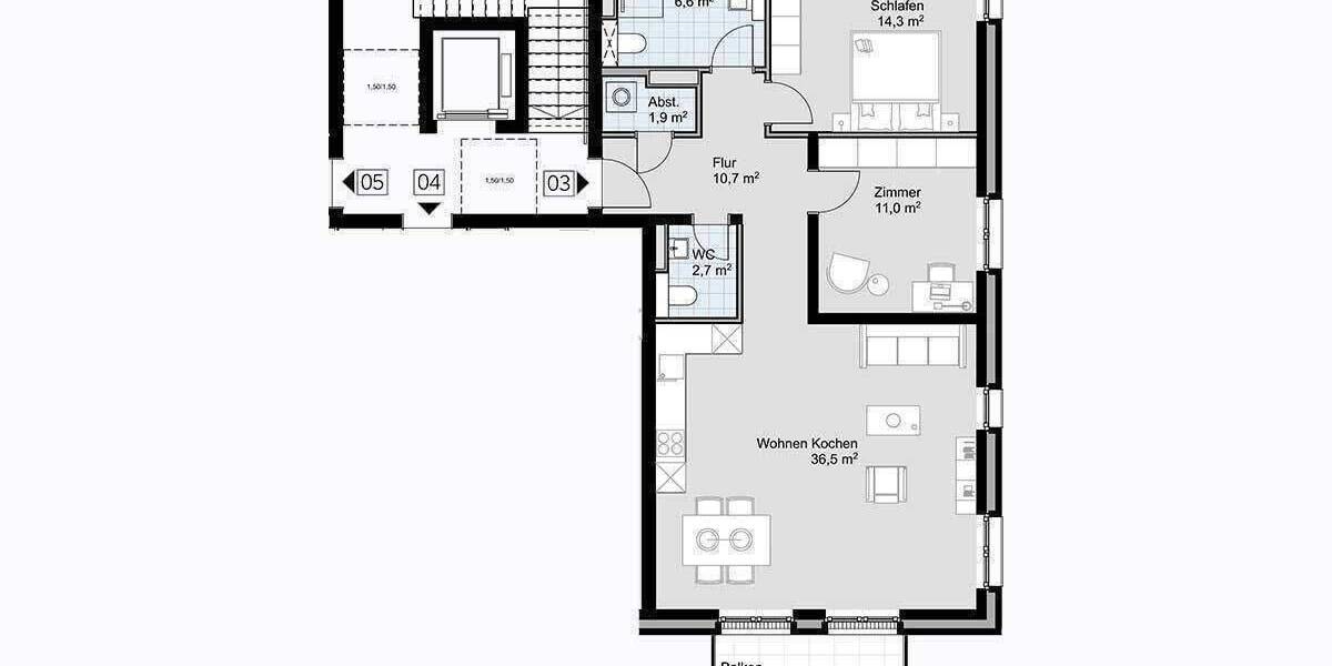Etagenwohnung Schleswig Altstadt - 3 Zimmer, 87 m&sup2;, 1.300&euro; | Angebot:26904326