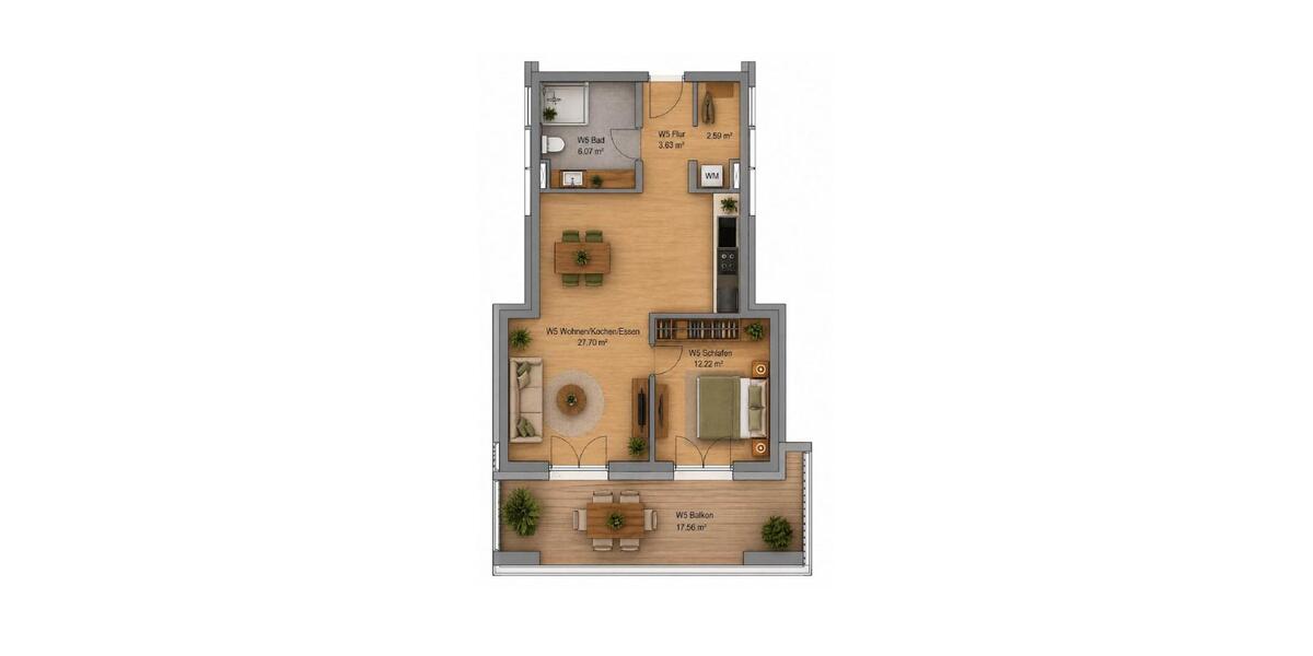 Etagenwohnung Mühldorf am Inn - 2 Zimmer, 59 m&sup2;, 935&euro; | Angebot:26316537