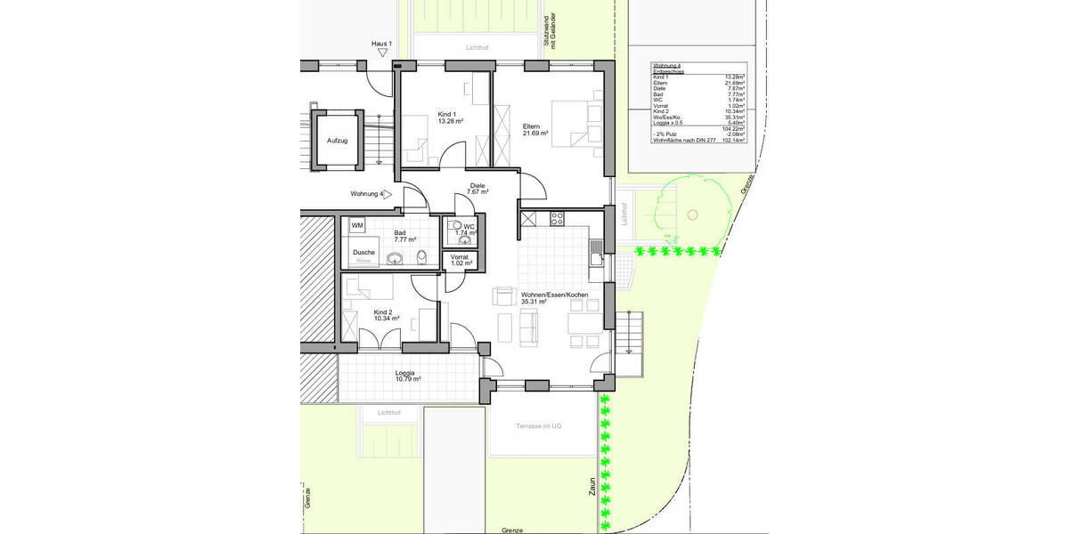 Etagenwohnung Endingen am Kaiserstuhl Endingen - 5 Zimmer, 101 m&sup2;, 579.000&euro; | Angebot:26289789