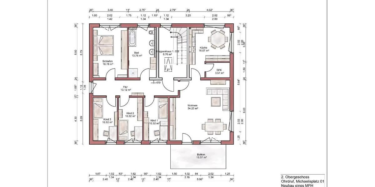 Moderne 5-Zimmer-Neubauwohnung mit Balkon im Herzen von Ohrdruf zimmer