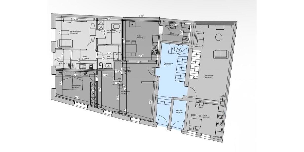 2-Zimmer-Wohnung | 63 m² | EG | Wismar Altstadt 2 zimmer