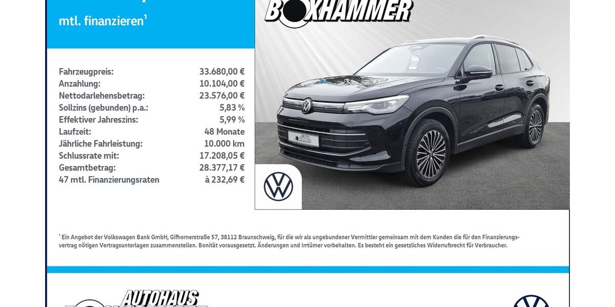 VW Tiguan 58.588 km 33.680 &euro; Bad Aibling 83043