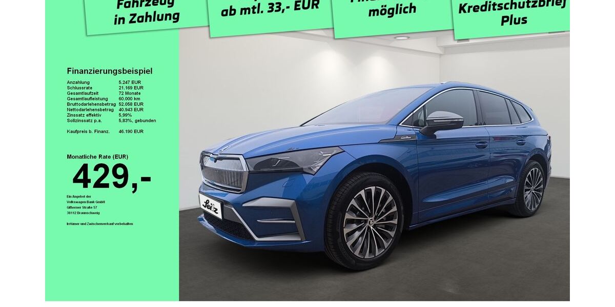 Skoda Enyaq 14.500 km 46.190 &euro; Memmingen 87700