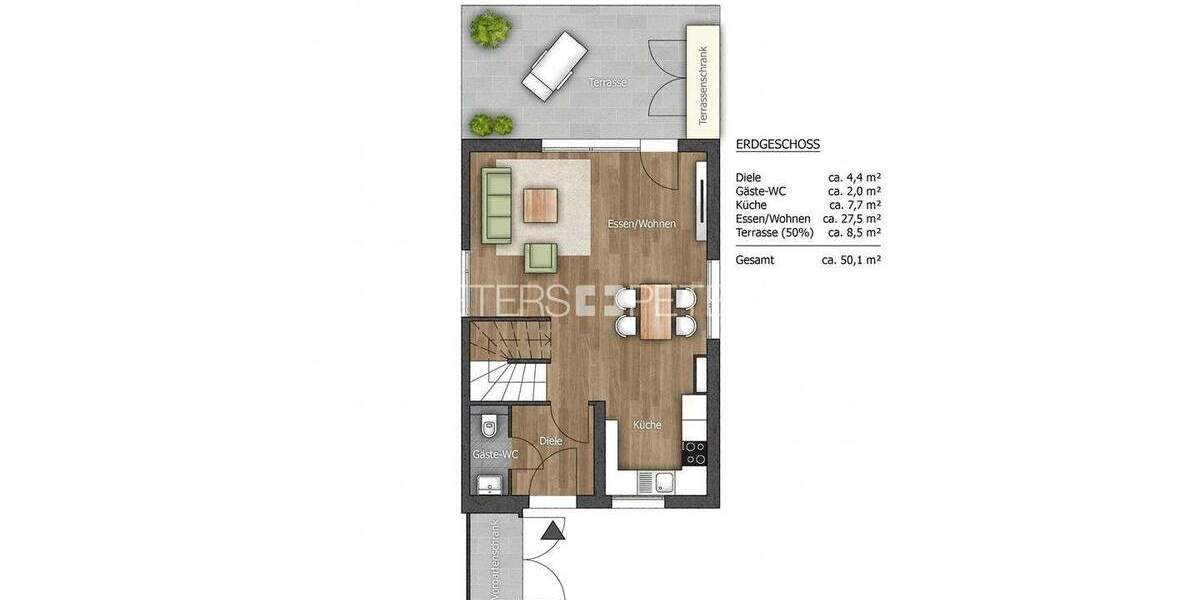 Reihenmittelhaus Geesthacht - 4 Zimmer, 120 m&sup2;, 1.860&euro; | Angebot:24462171