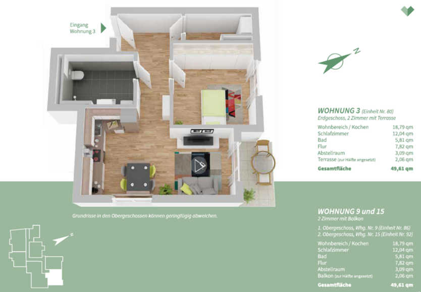 Wohnung zum Kaufen in Manching 310.062,50 € 49.61 m²