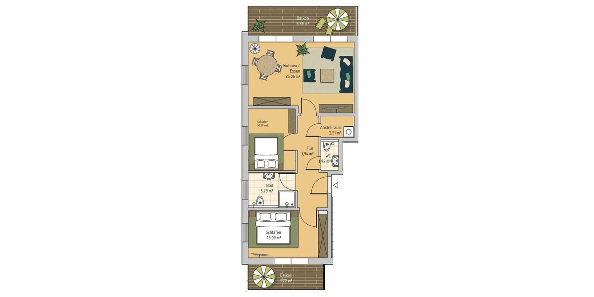 Etagenwohnung Heringsdorf - 3 Zimmer, 77 m&sup2;, 920&euro; | Angebot:26366806