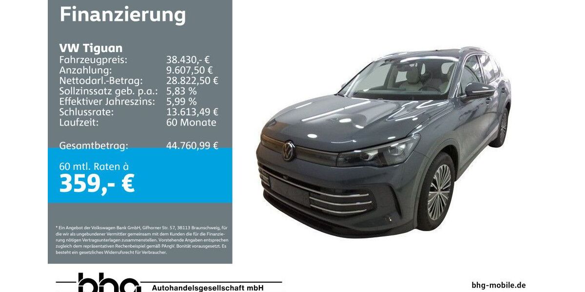 VW Tiguan 18.629 km 38.430 &euro; Bühl 77815