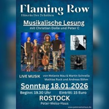 Flaming Row - musikalische Lesung 18.01.2026 Peter-Weiss-Haus