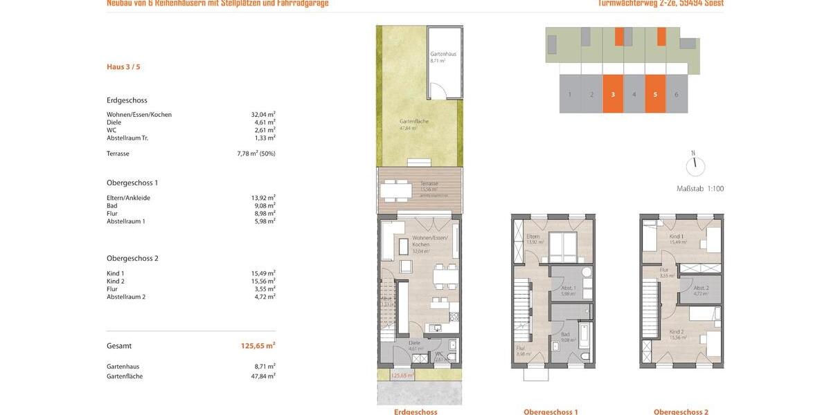Reihenhaus Soest - 4 Zimmer, 125 m&sup2;, 12&euro; | Angebot:26087659