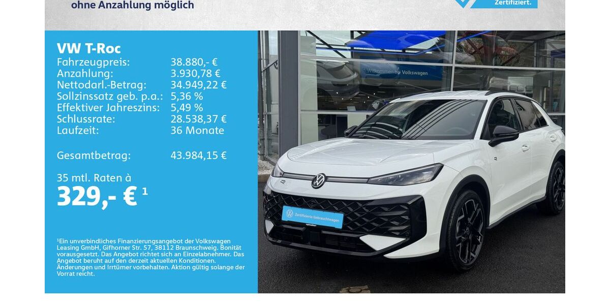 VW T-Roc 1.001 km 38.880 &euro; Kitzingen 97318