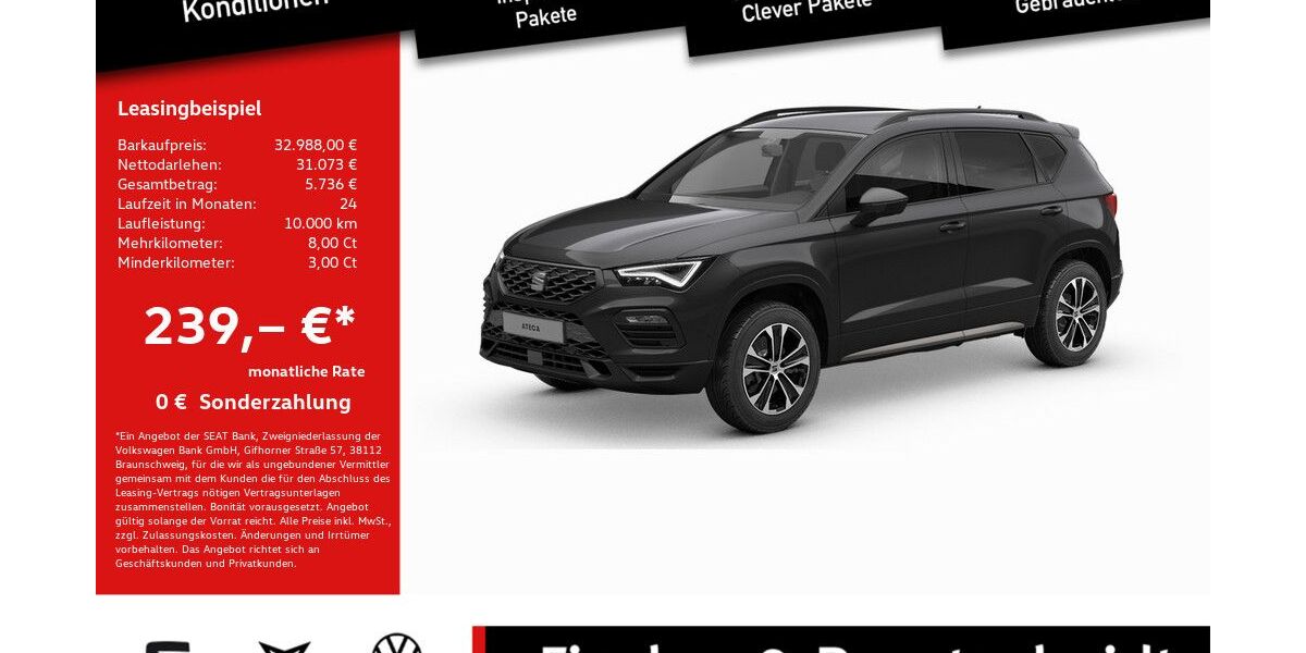 Seat Ateca 27.068 km 32.988 &euro; Lohmar 53797