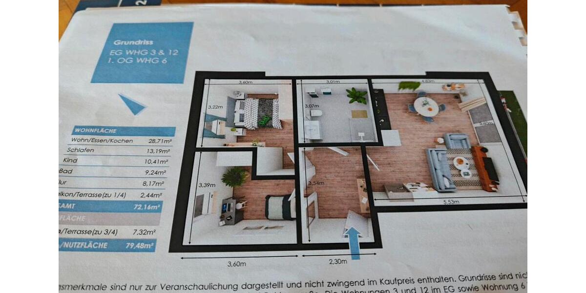 Etagenwohnung Ehekirchen - 3 Zimmer, 79 m&sup2;, 1.200&euro; | Angebot:26413639