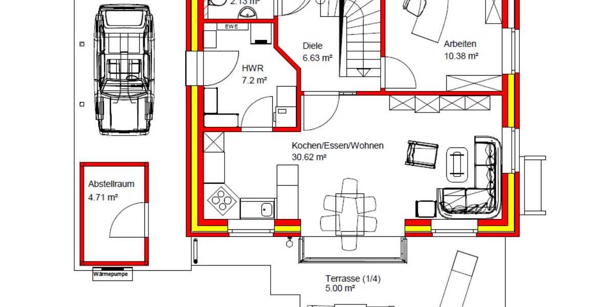 Einfamilienhaus Schortens Heidmühle - 5 Zimmer, 106 m&sup2;, 1.400&euro; | Angebot:26840710