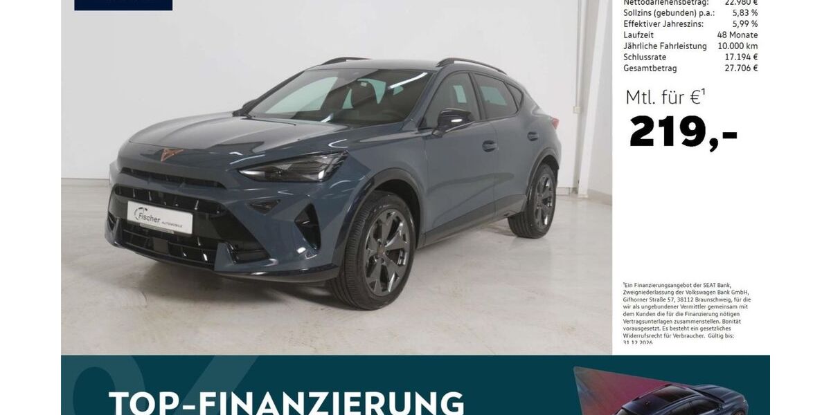 Cupra Formentor 8.539 km 28.980 &euro; Neumarkt 92318