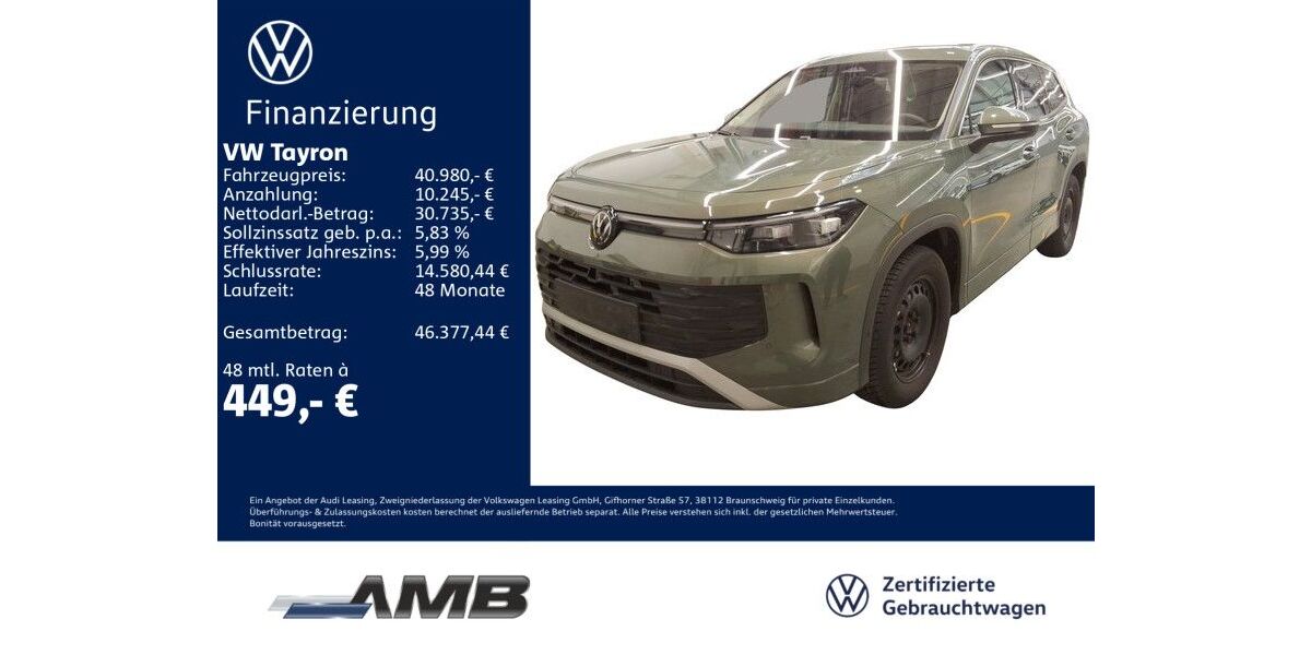 VW Tayron 4.650 km 40.980 &euro; Borna 04552